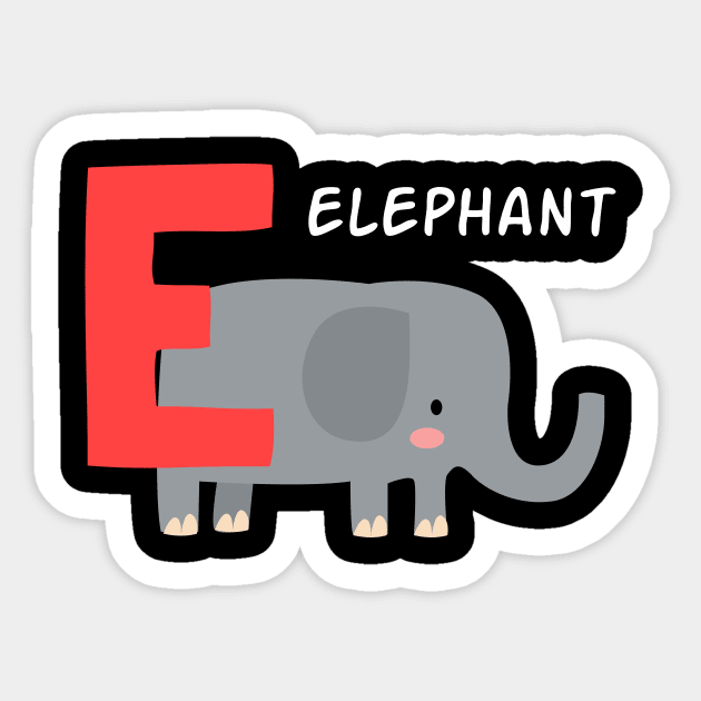 Elepant Alphabet Funny Sticker by Kids series